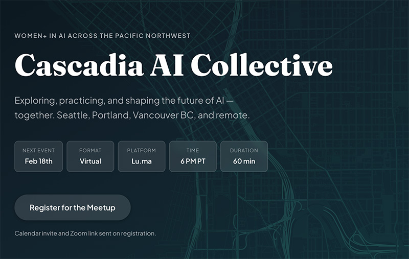 Cascadia AI Collective — community platform for women in AI